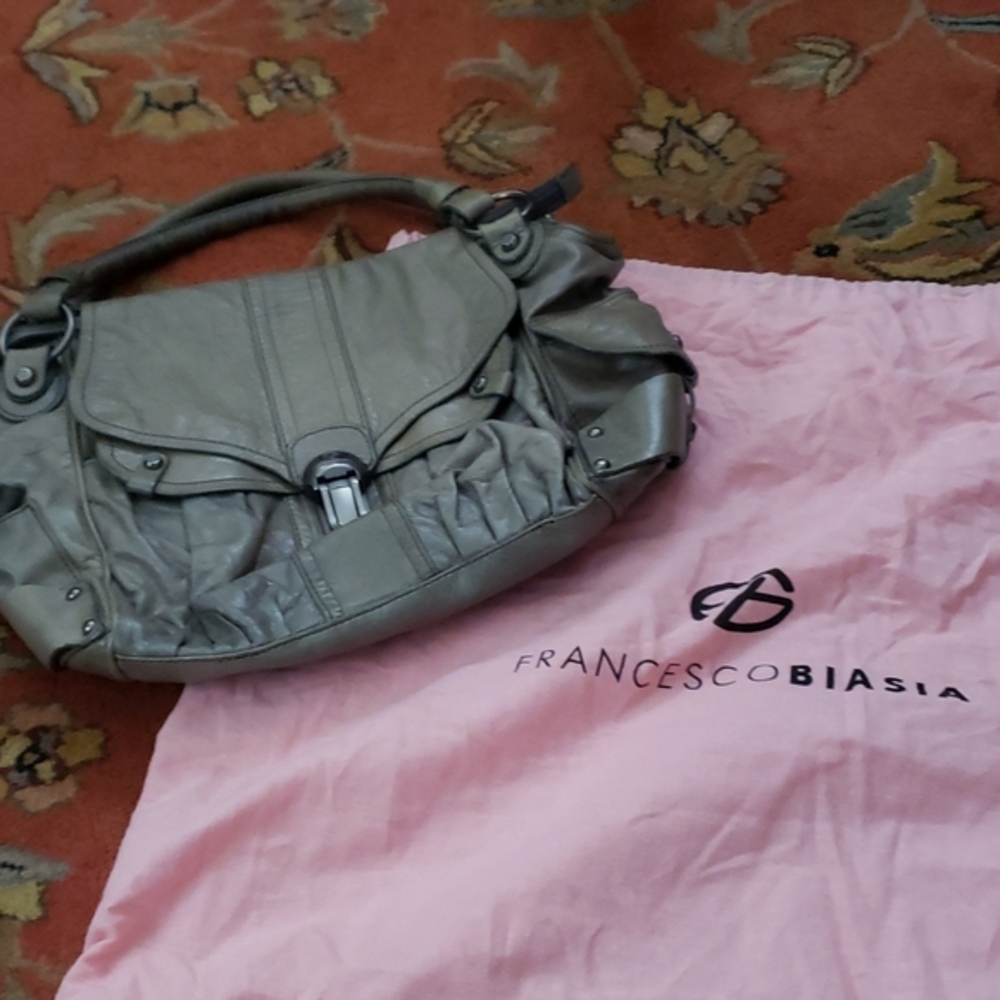Francesco Biasia Gray Shoulder Bag